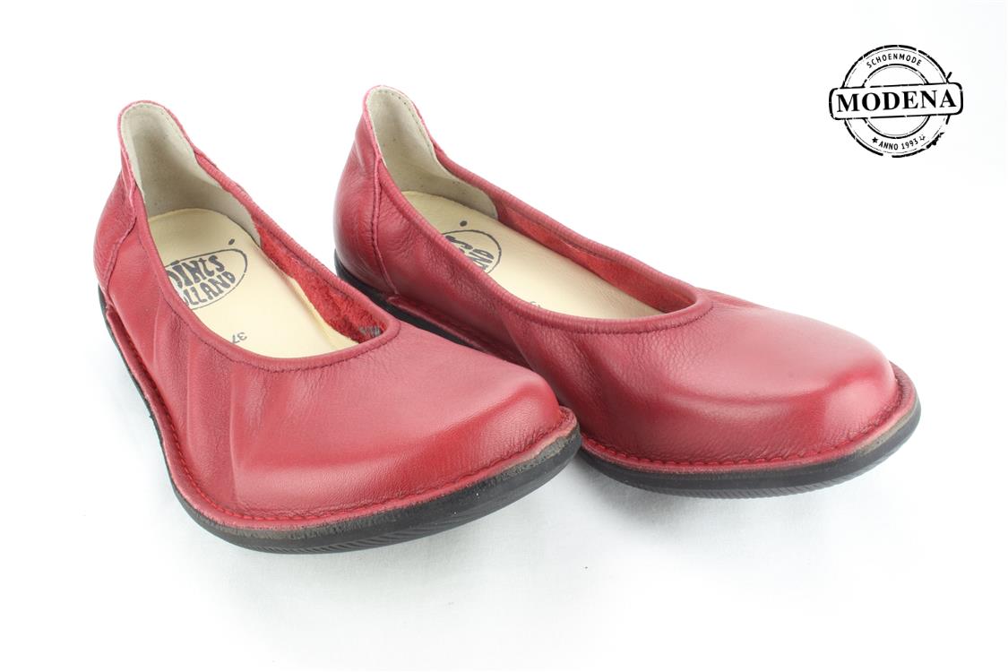 Modena schoenmode - ballerina natural - rood ballerina
