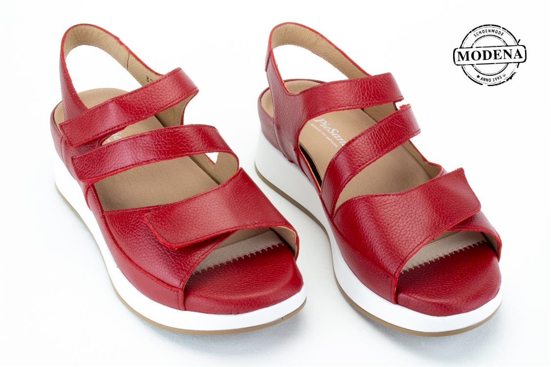 Modena schoenmode - sandaal 3 velcro - rood sandaal 3 velcro