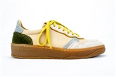 MULTI CREAM-YELLOW SNEAKER GEO - Geel