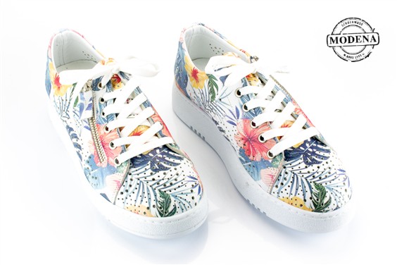 Detailpagina - Ander damesschoenen model: BLOEMEN LAGE SNEAKER ZIJ-RITS