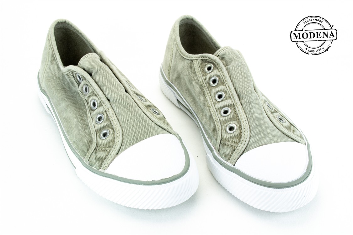 Modena schoenmode - stof intapper - beige stof instapper