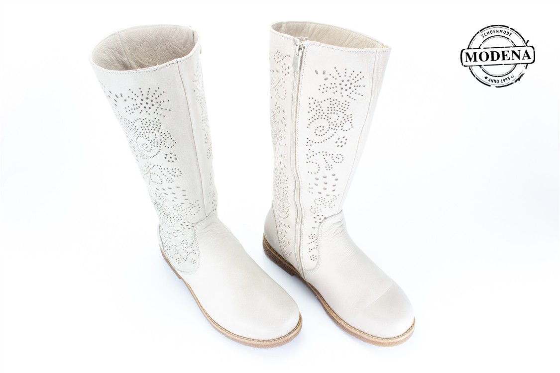 Modena schoenmode - laars - taupe laars perforee