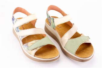 ZACHTGROEN MIX SANDAL 3 VELCRO