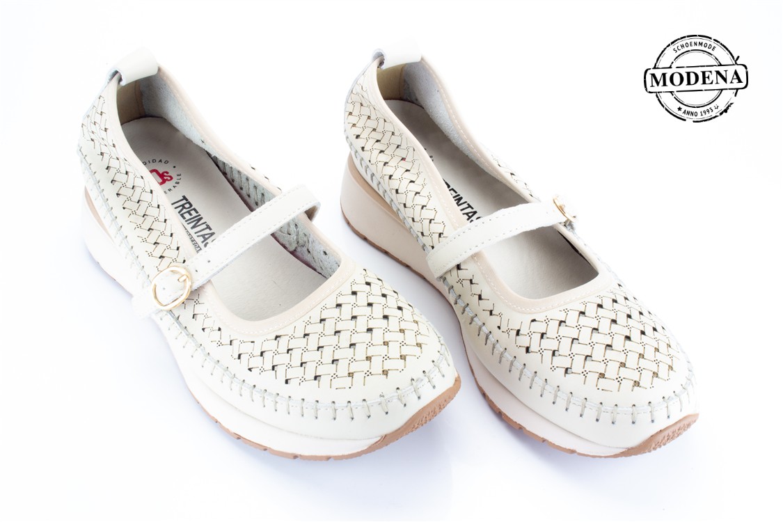 Modena schoenmode - ballerina - ecru ballerina
