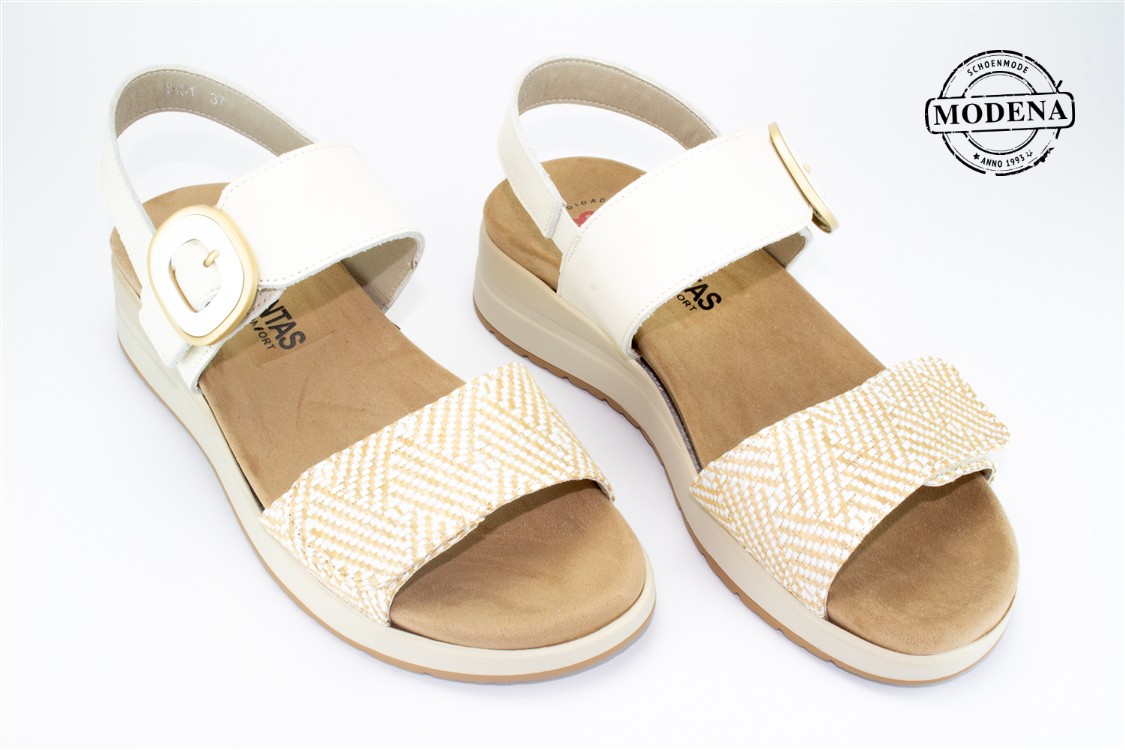 Modena schoenmode - sandaal gesp - ecru sandaal gesp