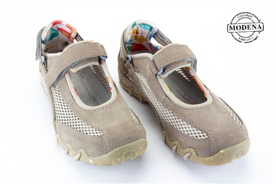 Detailpagina - Ander damesschoenen model: BEIGE OPEN VELCRO NIRO