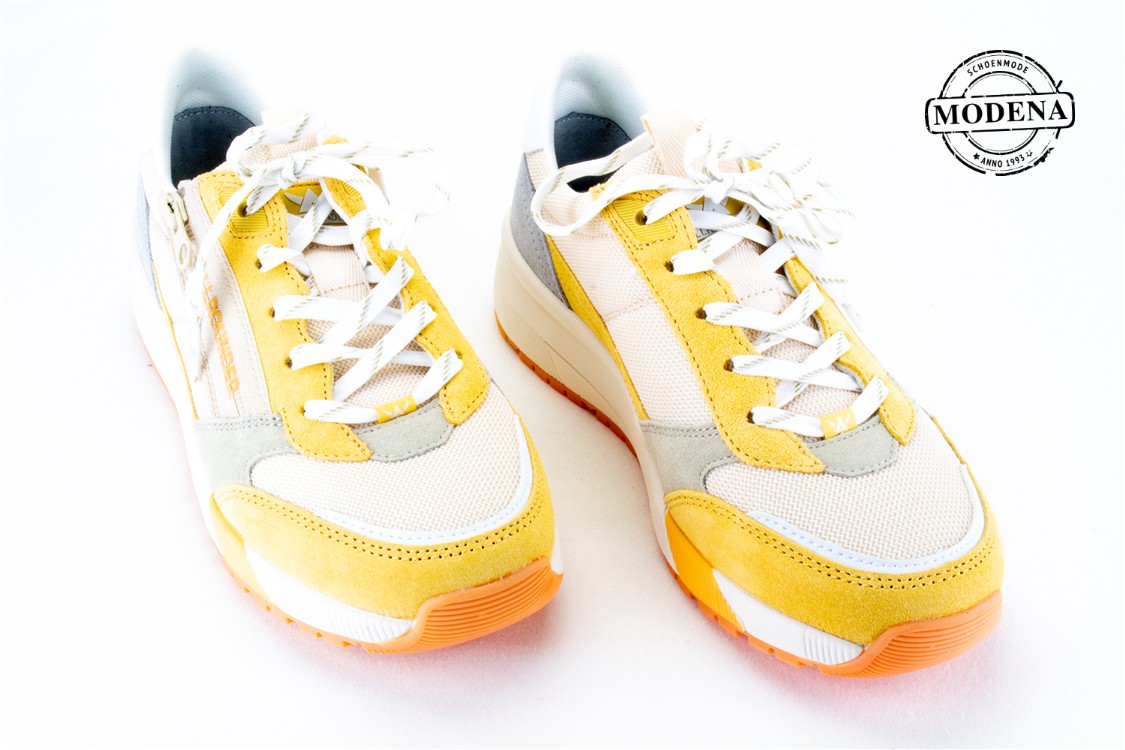 Modena schoenmode - sneaker rits - geel sneaker rits