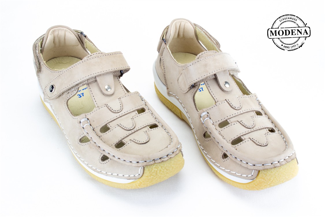 Modena schoenmode - esparanza - beige open velcro