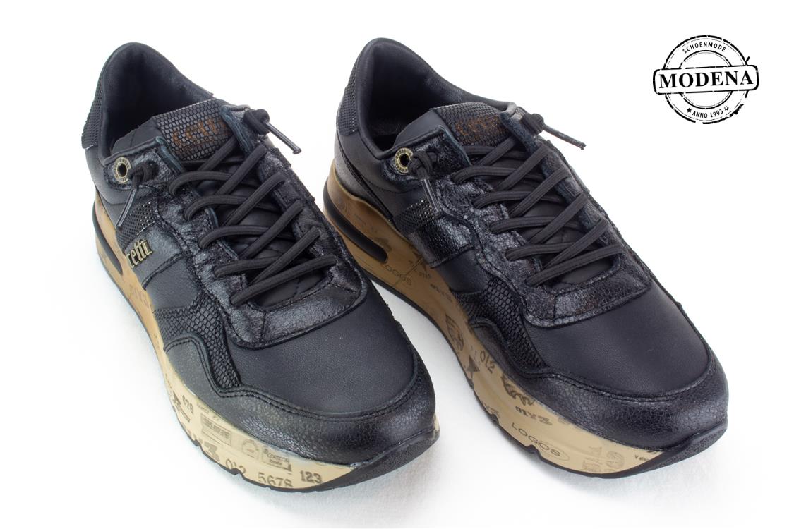 Modena schoenmode - sneaker dikke zool - zwart sneaker