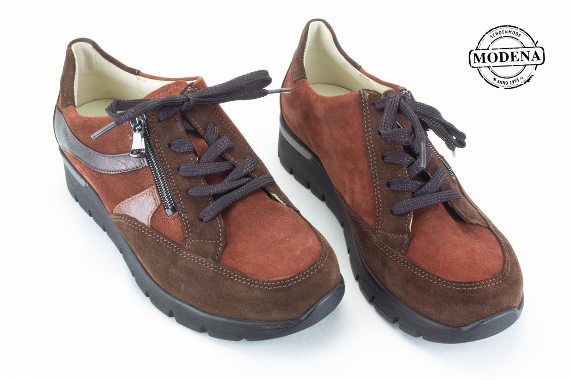 Modena schoenmode - K-Breedte - cognac sneaker k