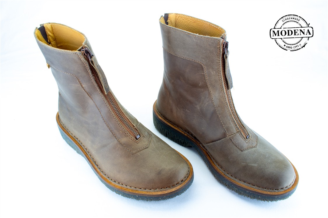 Modena schoenmode - volcano - taupe botje rits volcano