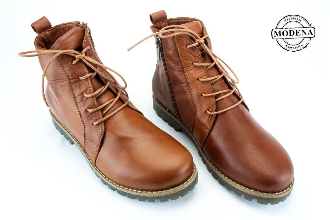 Modena schoenmode - military - cognac veter military