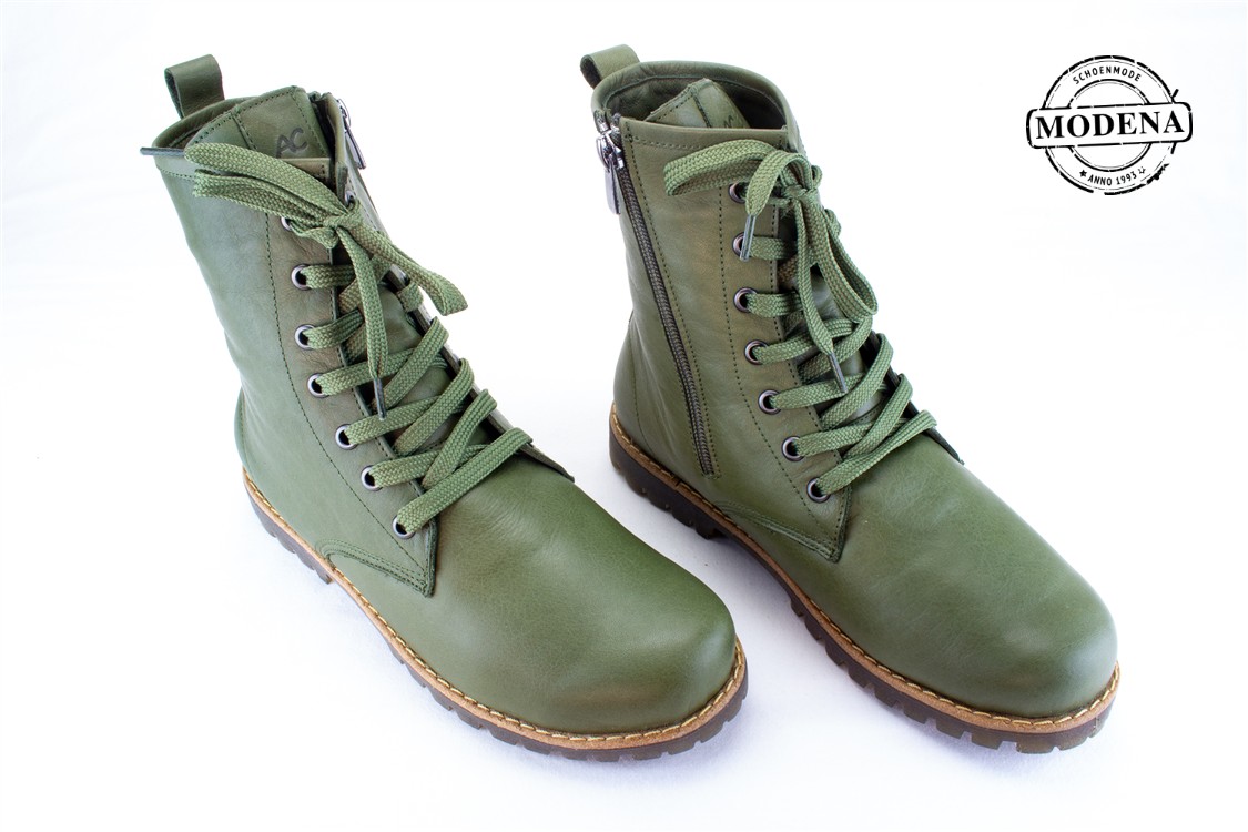 Modena schoenmode - military - oliv veterlaarsje militar