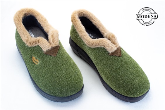 Detailpagina - Ander damesschoenen model: KHAKI GROEN HOOG OP PANTOFFEL