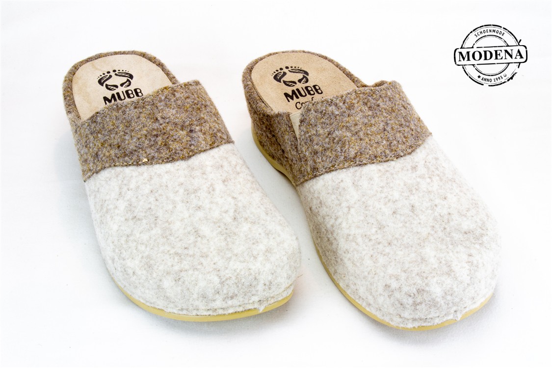 Modena schoenmode - muil - beige muil vilt