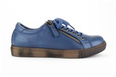 NEW JEANS LAGE BASKET ZIJ-RITS - Blauw